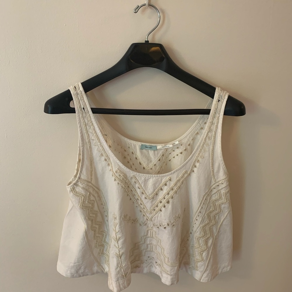 Kimchi Blue Cream Beaded Tank size small